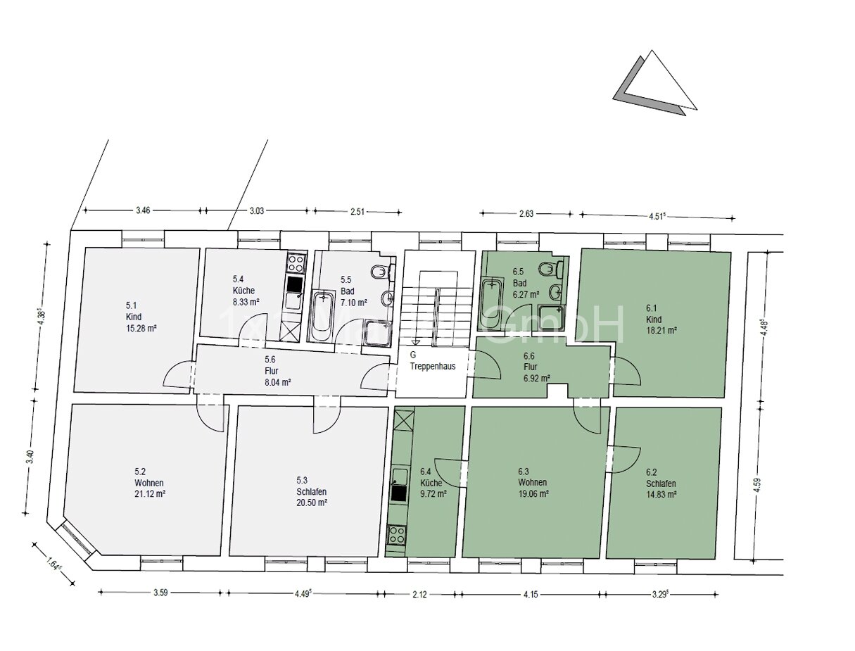 Eigentumswohnung 3 Zimmer mit neuer EBK