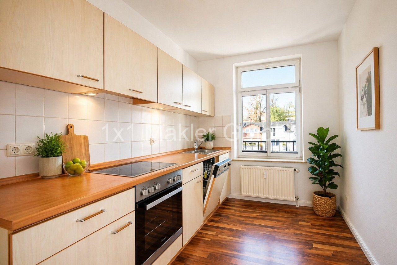 Küche mit Einbauküche